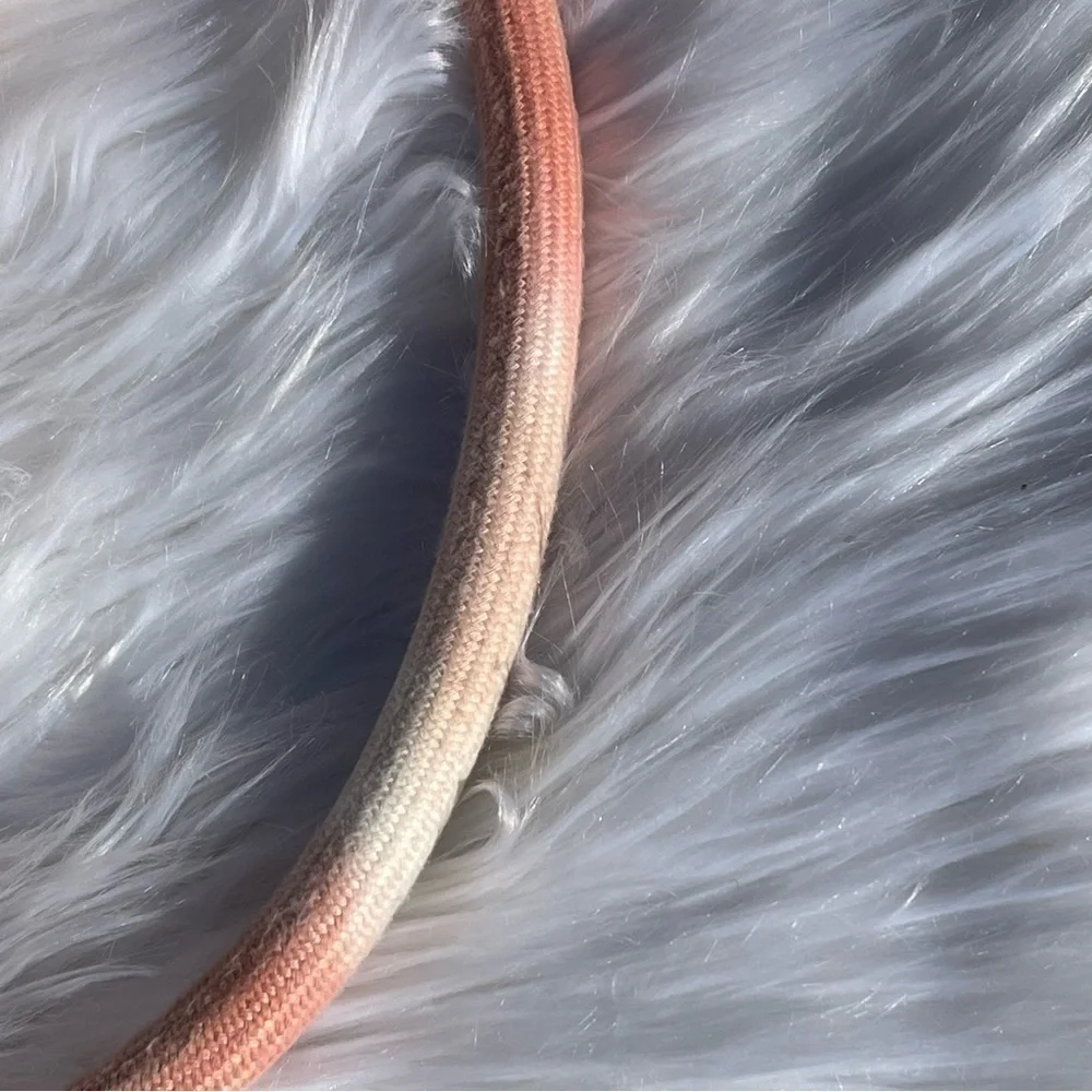 NWT Youly Faux Leather & Rope Tie Dye Dog Collar Size XL/XXL 22”-27”